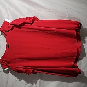 IZ Byer Woman's XL Long Sleeved Red Blouse
